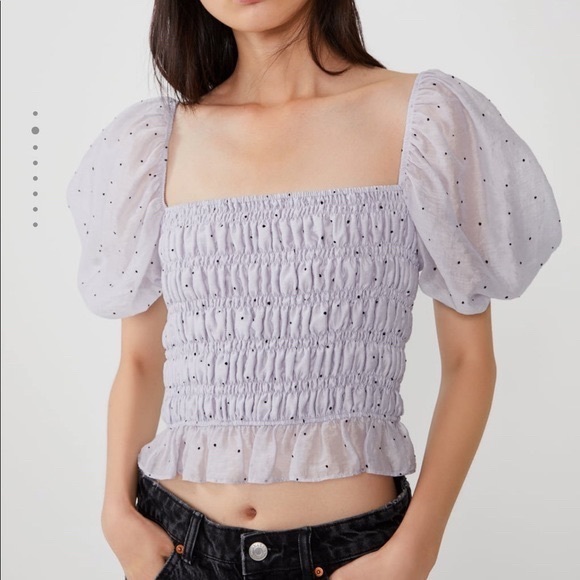 Zara Tops - Zara Smocked Puff Sleeve Top